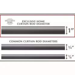 Kirklands Home Gunmetal Adjustable Torch Curtain Rod, 120 in. Gray