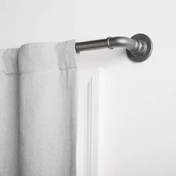 Best Kirklands Home Gunmetal Hyde Wrap Around Curtain Rod, 120 in.
