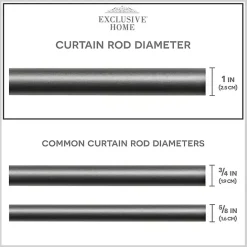 Best Kirklands Home Gunmetal Hyde Wrap Around Curtain Rod, 120 in.
