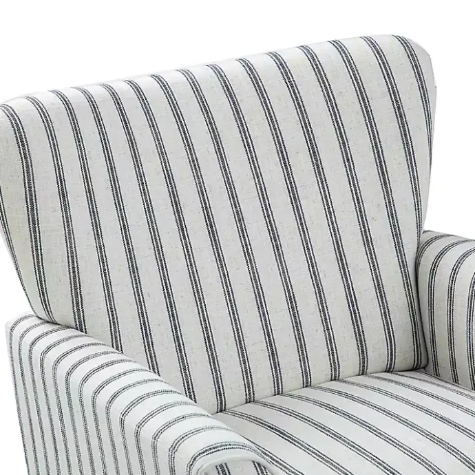 Hot Kirklands Home Gustaf Navy Striped Armchair