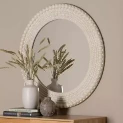 Kirklands Home Halle Pearl Wall Mirror White