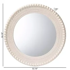 Kirklands Home Halle Pearl Wall Mirror White