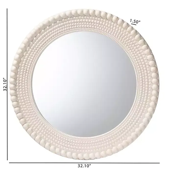 Kirklands Home Halle Pearl Wall Mirror White