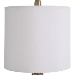 Outlet Kirklands Home Hammered Brass Accent Table Lamp White