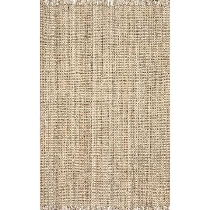 Hot Kirklands Home Hand Woven Chunky Loop Jute Caspar Area Rug, 4x6 Tan