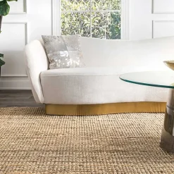 Hot Kirklands Home Hand Woven Chunky Loop Jute Caspar Area Rug, 4x6 Tan