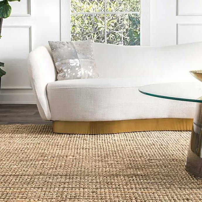 Hot Kirklands Home Hand Woven Chunky Loop Jute Caspar Area Rug, 4x6 Tan
