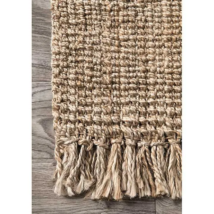 Hot Kirklands Home Hand Woven Chunky Loop Jute Caspar Area Rug, 4x6 Tan