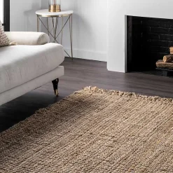 New Kirklands Home Hand Woven Looped Natural Jute Area Rug, 12x15
