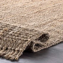 New Kirklands Home Hand Woven Looped Natural Jute Area Rug, 12x15
