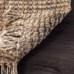 Kirklands Home Hand Woven Looped Natural Jute Area Rug, 9x12 Tan