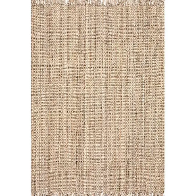 Online Kirklands Home Hand Woven Looped Natural Jute Area Rug, 9x13 Tan
