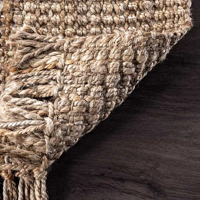 Online Kirklands Home Hand Woven Looped Natural Jute Area Rug, 9x13 Tan