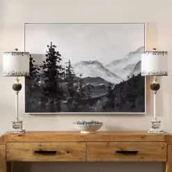 Online Kirklands Home Handpainted Mountain Scene Framed Art