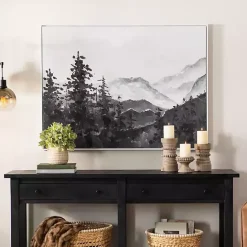 Online Kirklands Home Handpainted Mountain Scene Framed Art