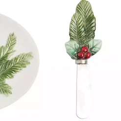 Outlet Kirklands Home Happy Holidays Oval Serving Platter with Spreader