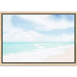 New Kirklands Home Hawaiian Beach Framed Canvas Art Print