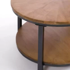 Hot Kirklands Home Hayden Wood and Gunmetal Coffee Table