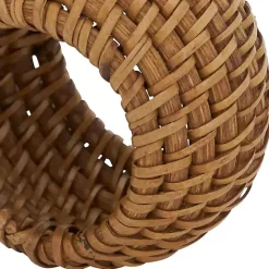 Discount Kirklands Home Hazelnut Woven Rat Napkin Rings, Set of 4 Tan
