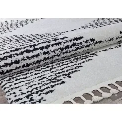 Hot Kirklands Home Heath Black and White Moon Area Rug, 8x10