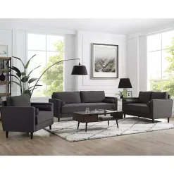 Discount Kirklands Home Heather Chelsea Modern Sofa Gray