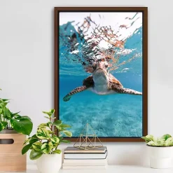Outlet Kirklands Home Hello Turtle Framed Canvas Art Print