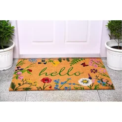 Online Kirklands Home Hello Wildflower Doormat