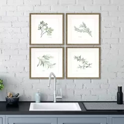 Discount Kirklands Home Herbs 4-pc. Gold Framed Art Print Set Green