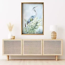 Best Kirklands Home Heron Wood Framed Canvas Art Print