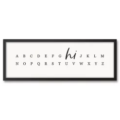 Online Kirklands Home Hi Alphabet Framed Canvas Wall Plaque