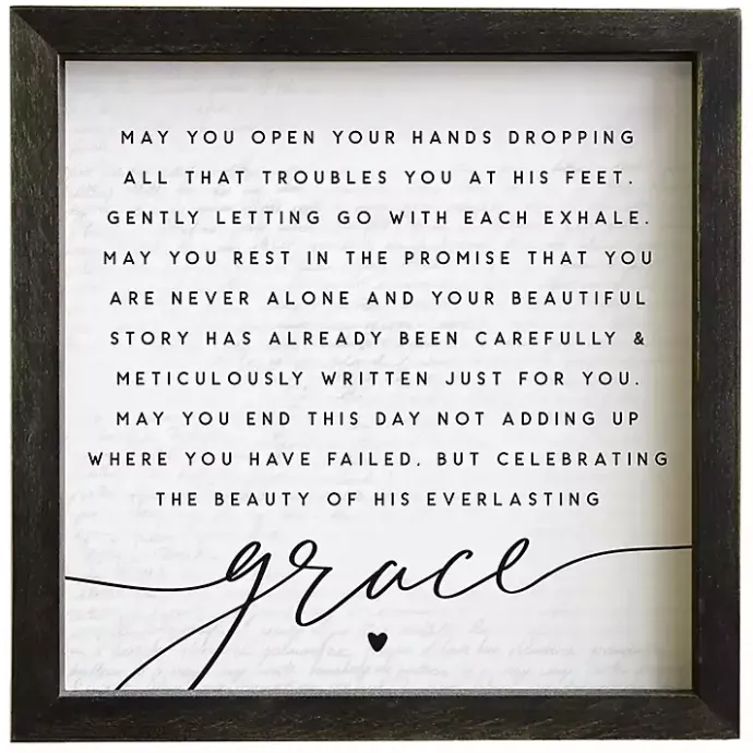 Outlet Kirklands Home His Everlasting Grace Wall Plaque