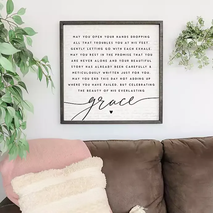Outlet Kirklands Home His Everlasting Grace Wall Plaque