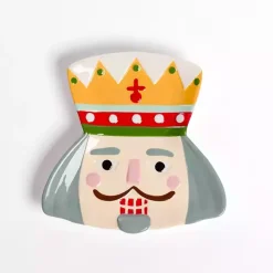 Hot Kirklands Home Holly Nutcracker Shaped Appetizer Plate Multi