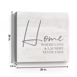 New Kirklands Home Home Love and Laundry Canvas Art Print