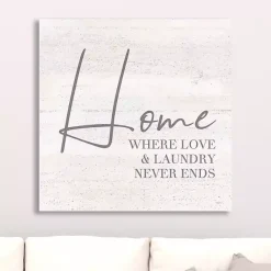 New Kirklands Home Home Love and Laundry Canvas Art Print