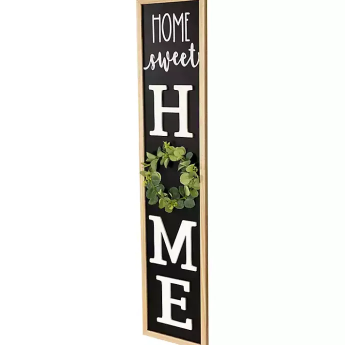 Sale Kirklands Home Home Sweet Home Wreath Porch Board Black