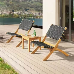Sale Kirklands Home Honey Acacia Wood Low Slung 3-pc. Bistro Set