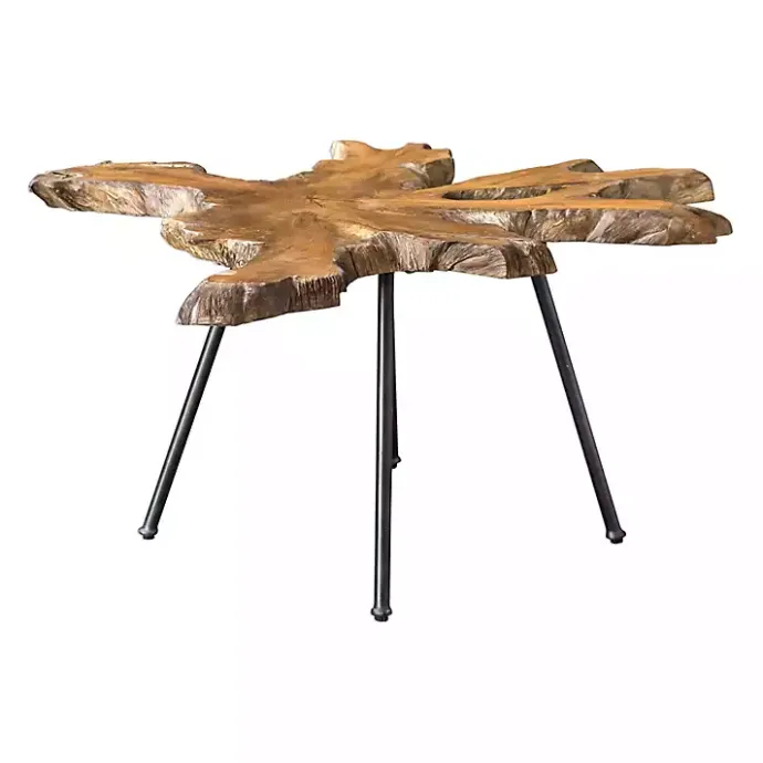 New Kirklands Home Honey Natural Teak Wood Coffee Table Brown