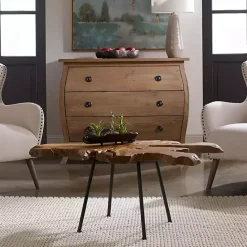 New Kirklands Home Honey Natural Teak Wood Coffee Table Brown