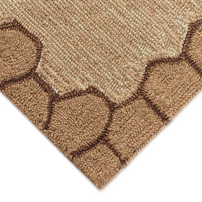 Clearance Kirklands Home Honeycomb Bees Outdoor Area Rug, 5x7
