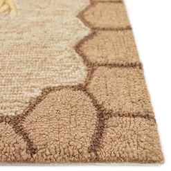 Clearance Kirklands Home Honeycomb Bees Outdoor Area Rug, 5x7