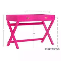 Online Kirklands Home Hot Wood 2-Drawer Peggy Desk Pink