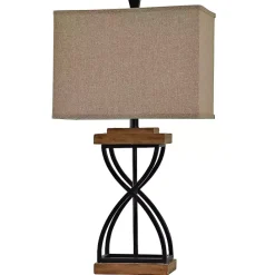 Online Kirklands Home Hourglass X Table Lamp Tan