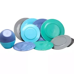 New Kirklands Home Hues of the Sea 12-pc. Dinnerware Set
