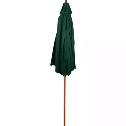 Hot Kirklands Home Hunter 8 ft. Wooden Pulley Umbrella Green