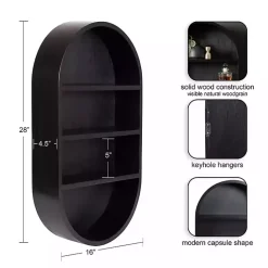 New Kirklands Home Hutton Black Capsule Wall Shelf
