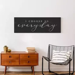 Online Kirklands Home I Choose Us Every Day Canvas Wall Plaque