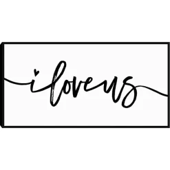 Online Kirklands Home I Love Us Framed Canvas Art Print, 25x13 in.