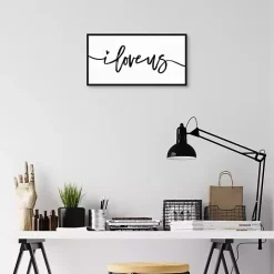 Online Kirklands Home I Love Us Framed Canvas Art Print, 25x13 in.