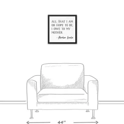Kirklands Home I Owe to My Mother Framed Canvas Art Print